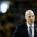Illinois head coach John Groce reacts to a play in the first half of the game against Michigan on Sunday, Feb. 24. Illinois lost 71-58. Daniel Brenner I AnnArbor.com